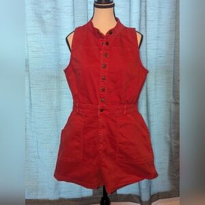 VENUS Bold Red Sleeveless Romper